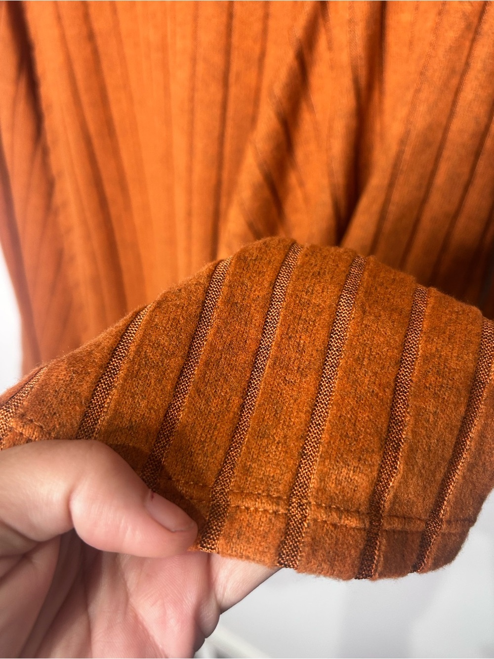 NWT Halara Ribbed Knit V-Neck Fit & Flare Mini Dress Earthy Brown Large - Picture 8 of 8